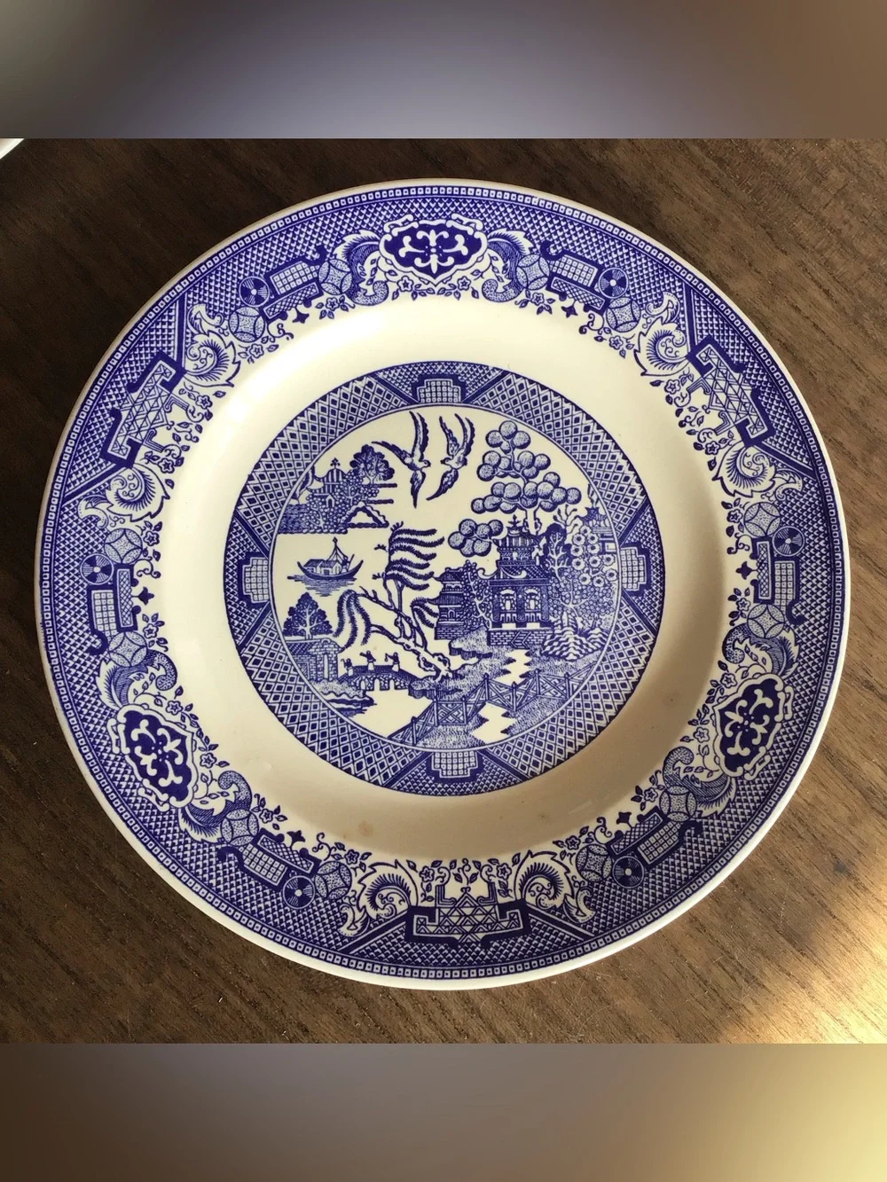 Vintage Cavalier Royal China Blue Willow Ironstone Plates